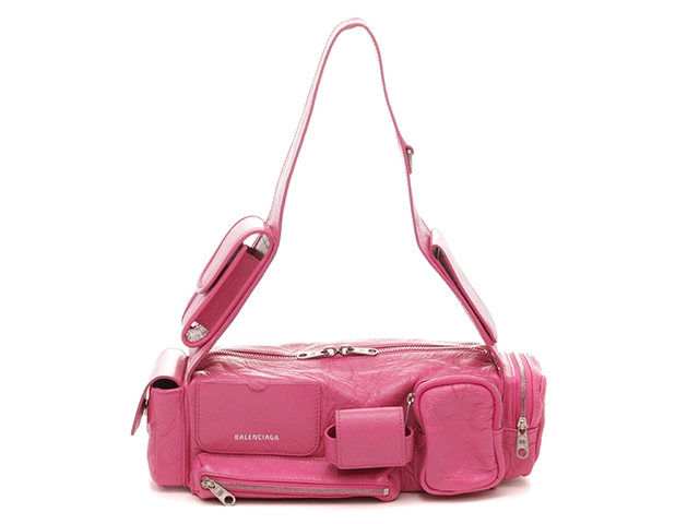 BALENCIAGA バレンシアガ スーパービジーXS レザー ピンク