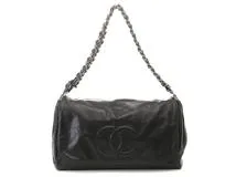 CHANEL　シャネル　３レンチェーン　ワンショルダー　ブラック／ＳＶ　ラムスキン【４３１】2148103836282