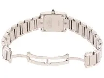 Cartier カルティエ レディース クオーツ タンクフランセーズSM W51026Q3 ブラック文字盤 SS【472】HK