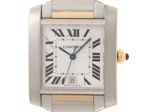 CARTIER　カルティエ　タンク　フランセーズ　LM　自動巻き　W51005Q4　ステンレス・イエローゴールド　ホワイト文字盤　【432】