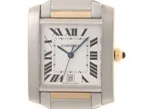 CARTIER　カルティエ　タンク　フランセーズ　LM　自動巻き　W51005Q4　ステンレス・イエローゴールド　ホワイト文字盤　【432】