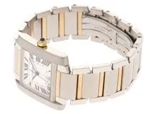 CARTIER　カルティエ　タンク　フランセーズ　LM　自動巻き　W51005Q4　ステンレス・イエローゴールド　ホワイト文字盤　【432】