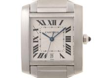 Cartier カルティエ メンズ オートマチック タンクフランセーズLM W51002Q3 ホワイト文字盤 SS【472】HK