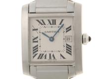 CARTIER　カルティエ　タンクフランセーズMM　クォーツ　男女兼用　SS　シルバー　W51011Q3　【432】　【2148103837180】