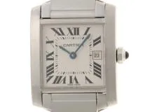CARTIER　カルティエ　タンクフランセーズMM　クォーツ　男女兼用　SS　シルバー　W51011Q3　【432】　【2148103837180】