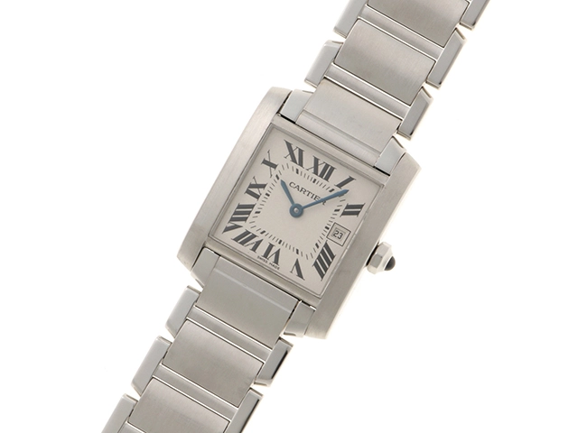 CARTIER　カルティエ　タンクフランセーズMM　クォーツ　男女兼用　SS　シルバー　W51011Q3　【432】　【2148103837180】