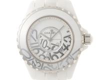 CHANEL シャネル 腕時計 J12 グラフィティ33MM 1300本限定 H5239 ホワイト文字盤 ホワイトセラミック/ステンレス クォーツ【472】SJ