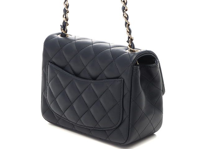 CHANEL シャネル ミニマトラッセ18 チェーンショルダー ネイビー