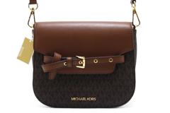 MICHAEL KORS マイケルコース MKシグネチャー エミリア ショルダーバッグ 35S2GU5C1B  ダークブラウン/ブラウン  PVC/レザー  【460】2148103839269