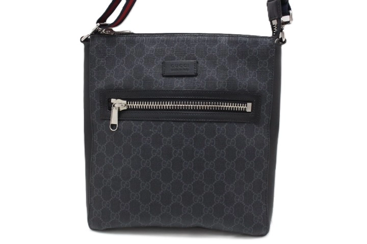 GUCCI グッチ GGスプリーム ショルダーバッグ 474137 ネイビー