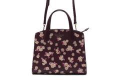 kate spade ケイトスペード フロステッドフローラル ティンセル サッチェル ショルダーバッグ 2wayバッグ K9339  ディープベリー PVC 【460】2148103839580