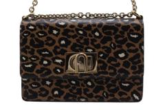 FURLA フルラ レオパード チェーンショルダーバッグ 8050560499419 ブラウン/ブラック PVC 【460】2148103840142
