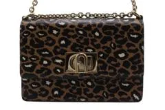 FURLA フルラ レオパード チェーンショルダーバッグ 8050560499419 ブラウン/ブラック PVC 【460】2148103840142