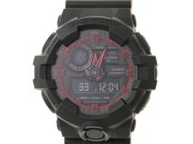 CASIO　カシオ　G-SHOCK ANALOG-DIGITAL GA-700SE-1A4JF 男性腕時計　黒/赤文字盤【431】2148103841941