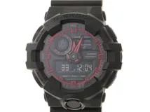 CASIO　カシオ　G-SHOCK ANALOG-DIGITAL GA-700SE-1A4JF 男性腕時計　黒/赤文字盤【431】2148103841941
