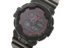 CASIO　カシオ　G-SHOCK ANALOG-DIGITAL GA-700SE-1A4JF 男性腕時計　黒/赤文字盤【431】2148103841941