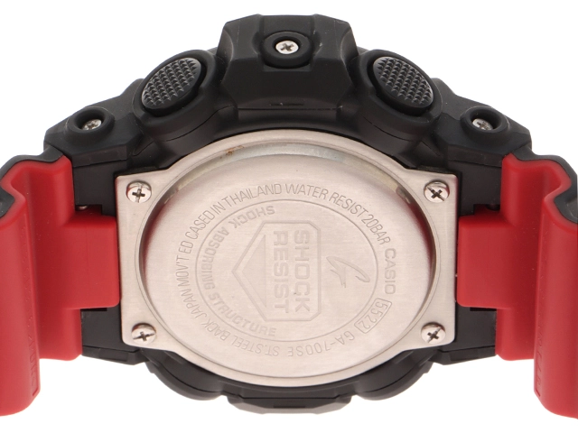 CASIO カシオ G-SHOCK ANALOG-DIGITAL GA-700SE-1A4JF 男性腕時計 黒/赤文字盤【431】2148103841941