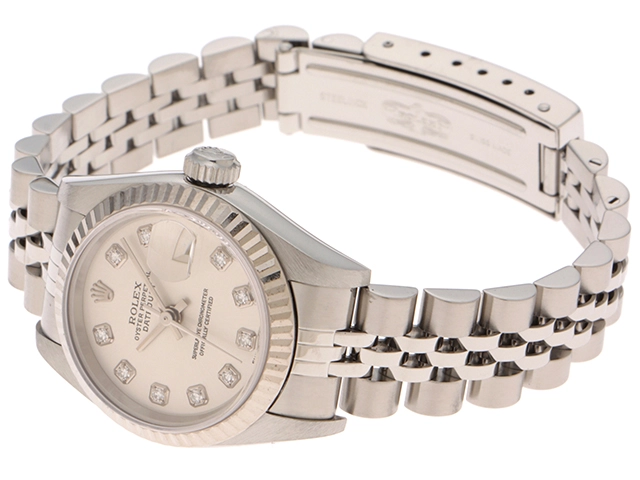 Y番　ROLEX　ロレックス　デイトジャスト26　79174G　WG/SS　10PD　自動巻き　レディース　腕時計　C