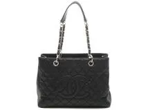 CHANEL　シャネル　GSTトート　ブラック／ＳＶ　キャビア　A50995　2148103843259【432】