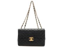 CHANEL　シャネル　バッグ　デカマトラッセ33　Ｗチェーンショルダー　A01094　ブラック/GP金具　ラムスキン【431】2148103843563
