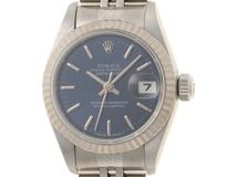 ROLEX    　 ロレックス     　デイトジャスト   　自動巻　　ブルー文字盤     　ステンレス　　レディース 　　69174　　【436】　　2148103844423
