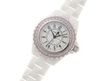 CHANEL シャネル J12 H1181 ピンクサファイヤベゼル ホワイト  