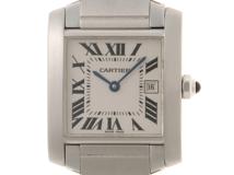 Cartier　カルティエ　タンクフランセーズMM　 W51011Q3　ステンレススチール　クォーツ　レディース　腕時計　C