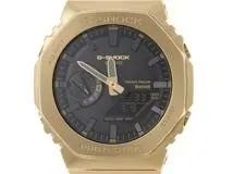 CASIO　カシオ　時計　G-SHOCK　FULL-METAL　GM-B2100GD-9AJF　イエローゴールドカラー　デジタル／アナログ　ステンレススチール/コーティング　タフソーラー　メンズ