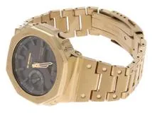 CASIO　カシオ　時計　G-SHOCK　FULL-METAL　GM-B2100GD-9AJF　イエローゴールドカラー　デジタル／アナログ　ステンレススチール/コーティング　タフソーラー　メンズ