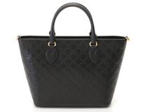 GUCCI　グッチ　グッチシマ ２WAYバッグ ブラック レザー　【471】　Y