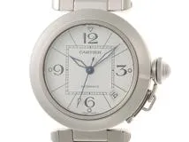 Cartier  カルティエ　パシャC　W31074M7　SS　ホワイト　ボーイズサイズ　自動巻き2148103846649【432】