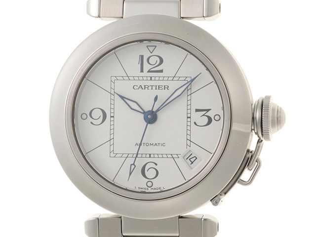 Cartier  カルティエ　パシャC　W31074M7　SS　ホワイト　ボーイズサイズ　自動巻き2148103846649【432】