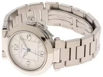 Cartier  カルティエ　パシャC　W31074M7　SS　ホワイト　ボーイズサイズ　自動巻き2148103846649【432】
