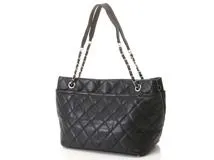 CHANEL　シャネル　マトラッセ　チェーンショルダートート　ブラック／ＳＶ　キャビア　2148103846793　【中古】【大黒屋】【200】