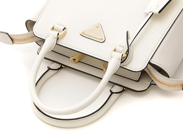 PRADA プラダ 2wayバッグ ホワイト サフィアーノ 1BA380