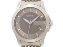 GUCCI　グッチ　Gタイムレス　126.5/YA126503　ステンレス　グレー文字盤　女性用クオーツ時計【473】