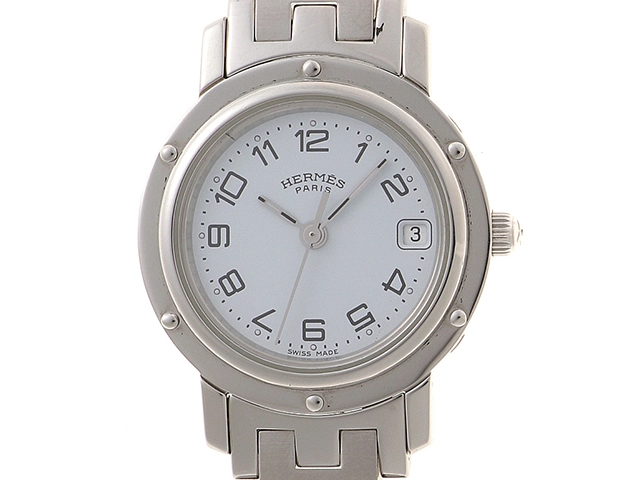 HERMES エルメス クリッパー CL4.210 SS 女性用クオーツ時計【473】 の  