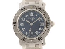 HERMES　エルメス　クリッパーダイバー　レディース腕時計　ステンレススチール　クォーツ　CL5.210　ブルー文字盤　2148103849466　【205】