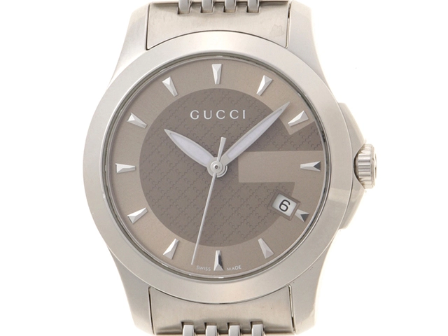今だけ値下げGUCCI グッチ 126.5 腕時計 Gタイムレス レディース GUCCI グッチ 腕時計 Gタイムレス グレー SS 126.5 クオーツ