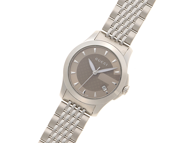 GUCCI グッチ 腕時計 Gタイムレス グレー SS 126.5 クオーツ