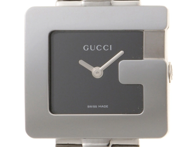 GUCCI グッチ Gウォッチ 3600L SS ステンレススチール ブラック文字盤  