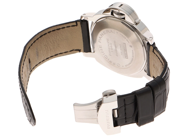 PANERAI 　パネライ 　 ルミノール パワーリザーブ 　 ブラック文字盤 　　SS/クロコダイルレザー 　自動巻き 　PAM00090/OP6762　　メンズ　　【436】　　2148103850202
