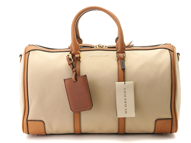 BURBERRY トートバッグ ノベチェック キャンバス レザー ベージュ系