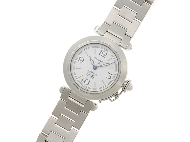 中古)CARTIER カルティエ パシャC ビッグデイト ホワイト