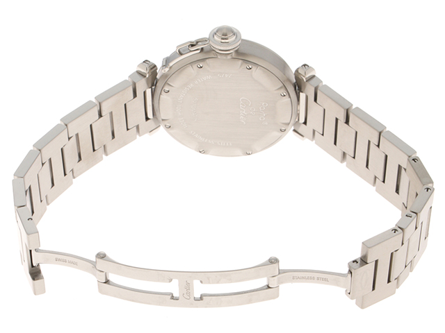 【rnshw】CARTIER カルティエ W31044M7 パシャC 中古)CARTIER カルティエ パシャC ビッグデイト ホワイト