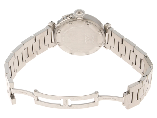 Cartier カルティエ 男女兼用 オートマチック パシャC ビッグデイト W31044M7 ホワイト文字盤 SS【472】HK