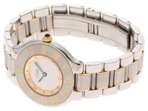 Cartier カルティエ レディース クオーツ マスト21 ヴァンティアン W10072R6 シルバー文字盤 YG/SS【472】HK