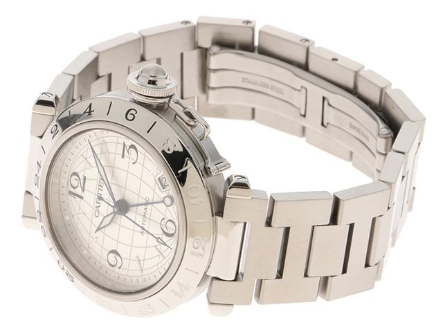 Cartier カルティエ パシャC メリディアン W31078M7 ステンレススチール 自動巻き 男女兼用 腕時計 C