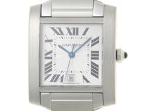 Cartier　カルティエ　タンクフランセーズLM　W51002Q3　ステンレス　男性用自動巻時計【473】