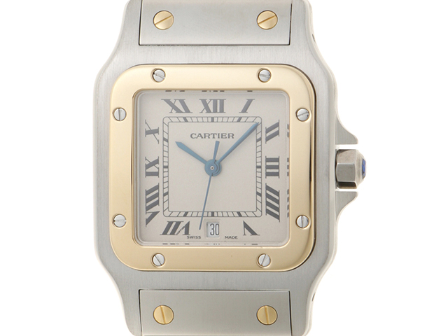 Cartier カルティエ 時計 サントスガルベLM W20011C4 アイボリー文字盤